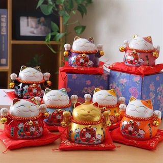 Mèo thần tài đựng tiền may mắn