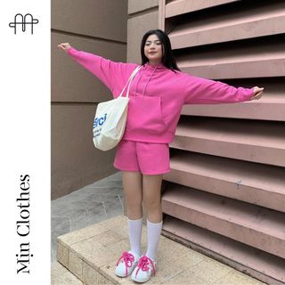 Set Bộ Hoodie Hồng- Mịn Clothes
