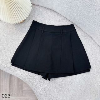 V2- Chân váy A Nữ phom xòe xếp li có quần xước hàn bigsize Women