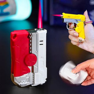 BẬT LỬA KHÈ SÚNG CÀ RỐT CON QUAY 3IN1 MÀU CẦU VÒNG - XÀI GAS