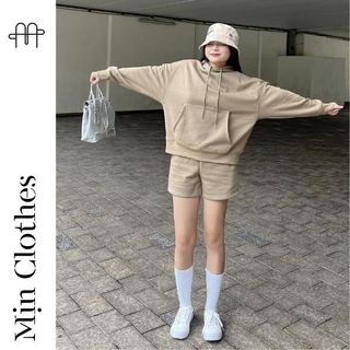 SET BỘ HOODIE thu đông ( Màu Nâu Cà Phê) - Mịn Clothes