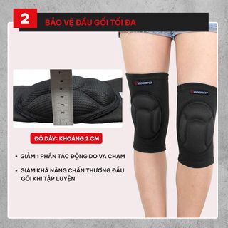 Bó gối thể thao chính hãng co giãn đàn hồi GoodFit GF524K