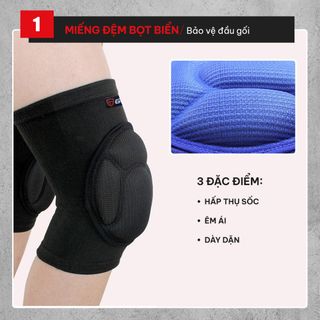Bó gối thể thao chính hãng co giãn đàn hồi GoodFit GF524K