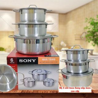 BỘ 3 NỒI SONY INOX CAO CẤP