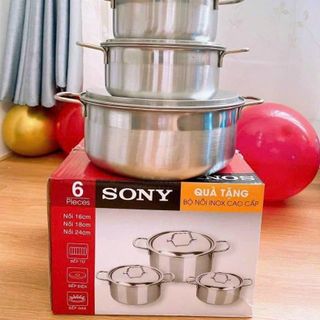 BỘ 3 NỒI SONY INOX CAO CẤP