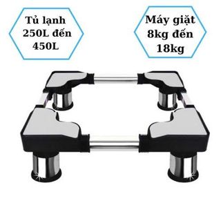 CHÂN MÁY GIẶT, TỦ LẠNH INOX 304 LOẠI LỚN 250 ĐẾN 450 LÍT