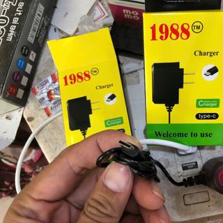 Sạc Liền Dây 1988 Micro/Type C/ V3 có đèn báo sạc