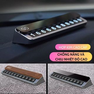 Bảng Số Điện Thoại GD Trên Taplo Ô Tô Kim Loại Nguyên Khối Cao Cấp Có Nắp Trượt Vân Gỗ Loại 1