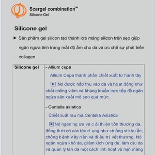 Gel làm giảm sẹo Scargel Combination 30g