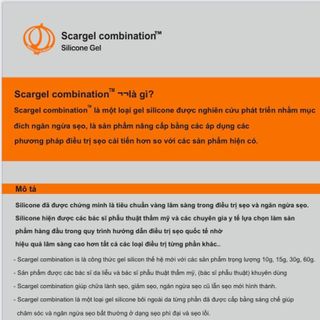 Gel làm giảm sẹo Scargel Combination 30g