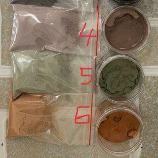 Bột đất sét kaolin trắng / vàng/ đỏ / xanh / nâu / đen