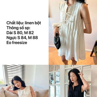 [SHOPPUMI] ĐẦM linen sát nách Mozzi nhiều màu SM Pumi 16746