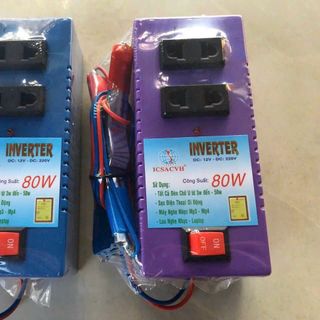 Bộ đảo điện Inverter 12V Lên 220V 80W có sẵn ổ cắm