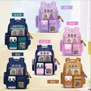 BALO HỌC SINH MEDD CHỐNG GÙ, CHỐNG THẤM - HỌA TIẾT GẤU CUTE, VẢI POLY CAO CẤP WH745 - WINNIE HOUSE
