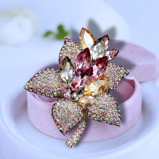Ghim cài áo hình hoa pha Lê thời trang cao cấp mẫu mới 2025 dành cho nam nữ- 6.5cm