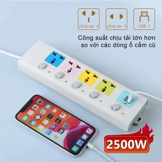 Ổ CẮM ĐIỆN USB ĐA NĂNG DÂY DÀI 2M