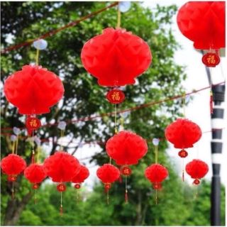Đèn Lồng Đỏ Mini Treo Lễ Tết, Đèn Lồng Nilon Chống Nước.