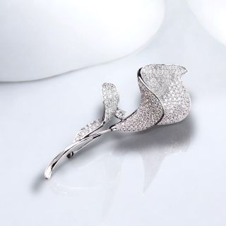 Ghim Cài Áo Hình Hoa Tulip Đính Đá Nhân Tạo Thời Trang Cho Nam Nữ - 6cm
