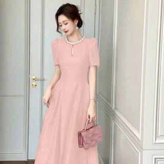 Đầm xòe cổ cườm giọt nước thiết kế sang trọng hàng cao cấp