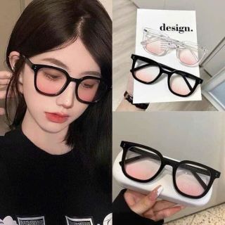 Kính mắt nữ nhiều màu kính NOVSET Kính mát tạo hiệu ứng má hồng dễ thương hai màu trong suốt gọng đen