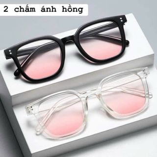 Kính mắt nữ nhiều màu kính NOVSET Kính mát tạo hiệu ứng má hồng dễ thương hai màu trong suốt gọng đen