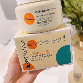Kem Hấp Ủ Tóc Phục Hồi Hư Tổn Chống Gãy Rụng Olexrs Collagen Complex Repair Mask - 500ml