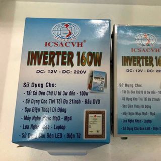 Bộ đảo điện Inverter 12V Lên 220V 160W có sẵn ổ cắm