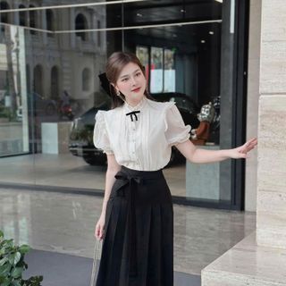 Set tk áo tay phồng + chân váy dáng dài siêu phẩm  Tách 5b 110k-tách 5b 112k.