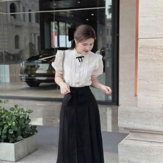 Set tk áo tay phồng + chân váy dáng dài siêu phẩm  Tách 5b 110k-tách 5b 112k.
