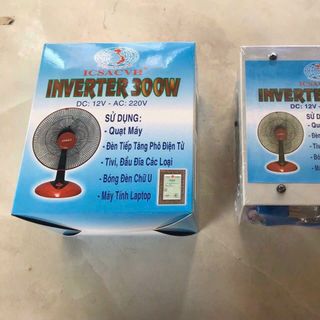 Bộ đảo điện Inverter 12V Lên 220V 300W có sẵn ổ cắm