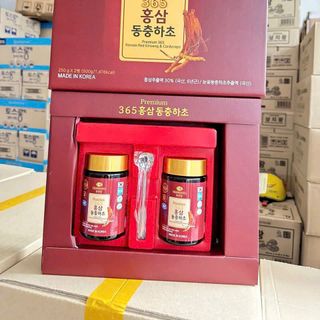 Cao hồng sâm đông trùng hạ thảo Hankwanjang Hộp 2 lọ x 250g