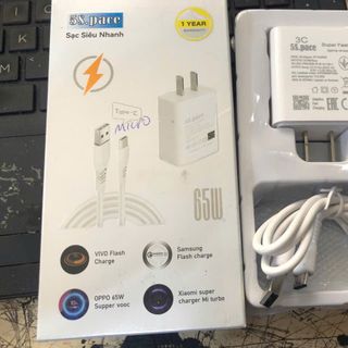 Bộ sạc 5s Space Sạc siêu nhanh 66W Micro/ Type C/ Iphone