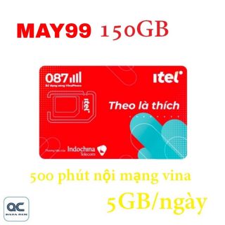 Sim data iTel Vinaphone MAY99 5gb/1ngày