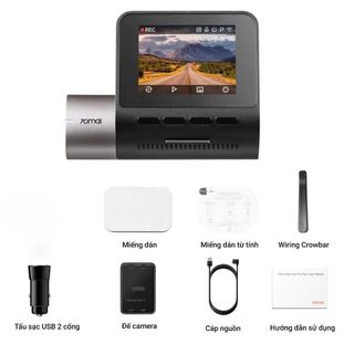 Camera hành trình 70mai Dash Cam A510 3K HDR - Phiên Bản quốc tế, hỗ trợ Tiếng Việt,
