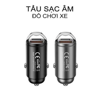 Củ sạc âm tẩu Cho Ô Tô Thế Hệ Mới 100w siêu nhanh 1 usb QC 4.0 +1 cổng PD 30W