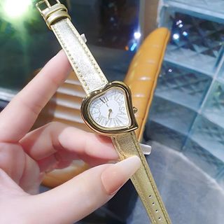 MÓN QUÀ VALENTINE ĐỒNG HỒ NỮ CAO CẤP MỚI NHẤT YvS L DÂY DA MẶT TRÁI TIM