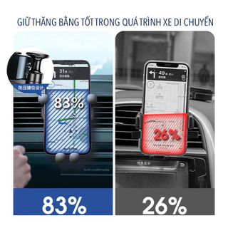 Giá Đỡ Điện Thoại Kẹp Cửa Gió Ô Tô Xe Hơi xoay 360 độ, thoát khí không vướng cửa gió điều hoà, chất liệu cao cấp