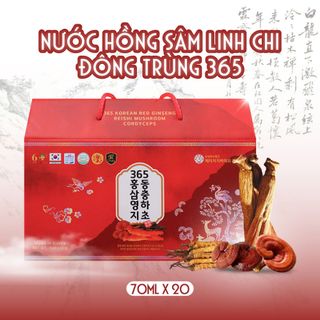 Nước Hồng Sâm Linh Chi Đông Trùng Hạ Thảo 70ml X 20 Gói