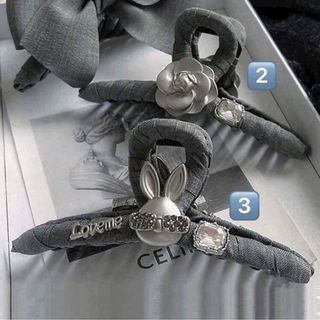 kẹp tóc nữ Nơ hai mặt lấy kẹp tóc màu xám vải Hàn Quốc chất lượng cao kẹp cá mập kẹp sau đầu