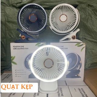 QUẠT KẸP TÍCH ĐIỆN CÓ ĐÈN LED