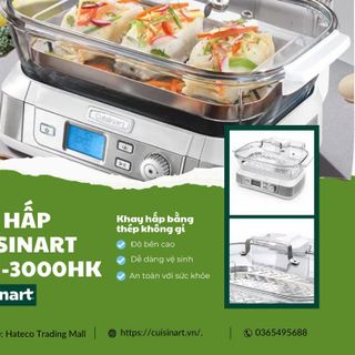 [Chính hãng Mỹ] Nồi hấp điện kỹ thuật số Cuisinart STM-3000HK 6L