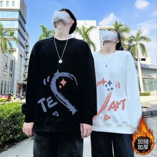 Áo Sweater Đôi Nam Nữ In Hình Nửa Trái Tim TE ART Form Rộng Cao Cấp