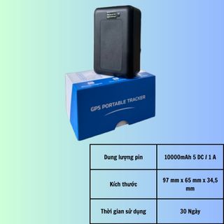 Thiết bị định vị ô tô xe máy không dây VT03E+ 4G (pin 7 -30 ngày) định vị, quản lý, giám sát xe máy ô tô