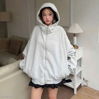 Áo hoodie zip nỉ kéo cổ cổ cao YC 1996 - Áo khoác cổ dây kéo cao