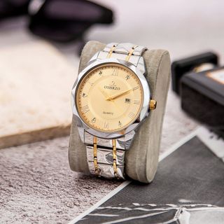 Đồng hồ dây inox Oshrzo 6575G la mã mặt tròn đeo tay thời trang