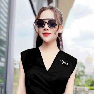 Đầm xoè cổ vuông tay nơ hàng thiết kế kỹ, chất liệu sang trọng