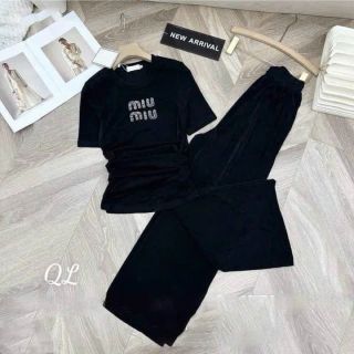 Set Bộ Áo Miu Nhún Eo Mix Quần Suông Hàng Loại 1