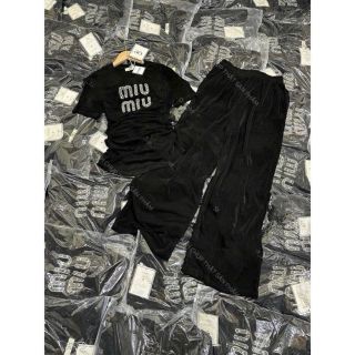 Set Bộ Áo Miu Nhún Eo Mix Quần Suông Hàng Loại 1