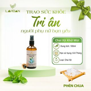 Nước cất phèn chua khử hôi nách, hôi chân - 100ml