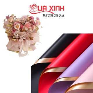 Giấy Gói Hoa Sấp 20 Tờ 2 Mặt Mạ Vàng Sang Trọng